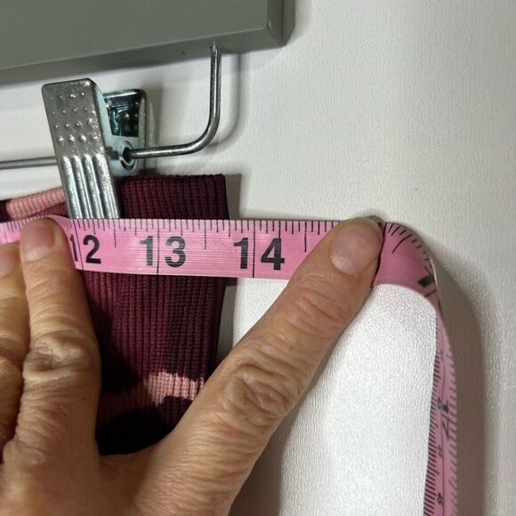 Victoria’s Secret Pink Active Tie Dye Ombré Burgundy Maroon Pink Workout Pants - Picture 10 of 10